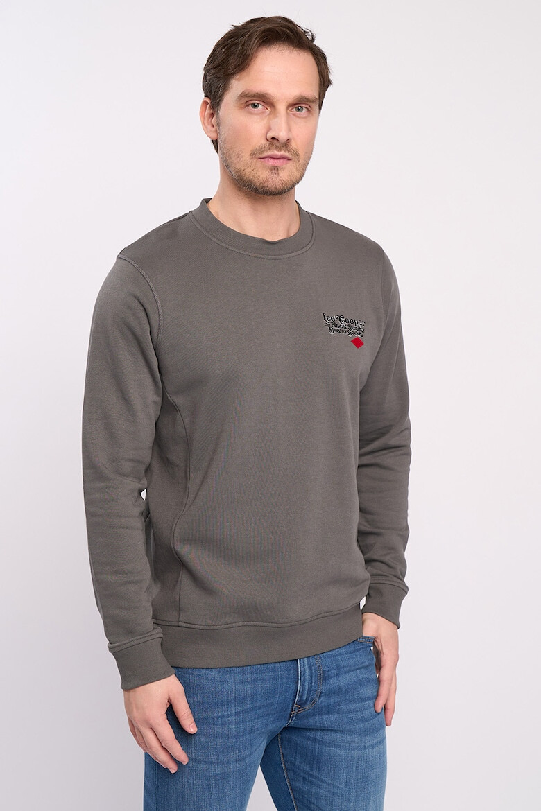 Lee Cooper Bluza de trening din amestec de bumbac cu decolteu la baza gatului - Pled.ro