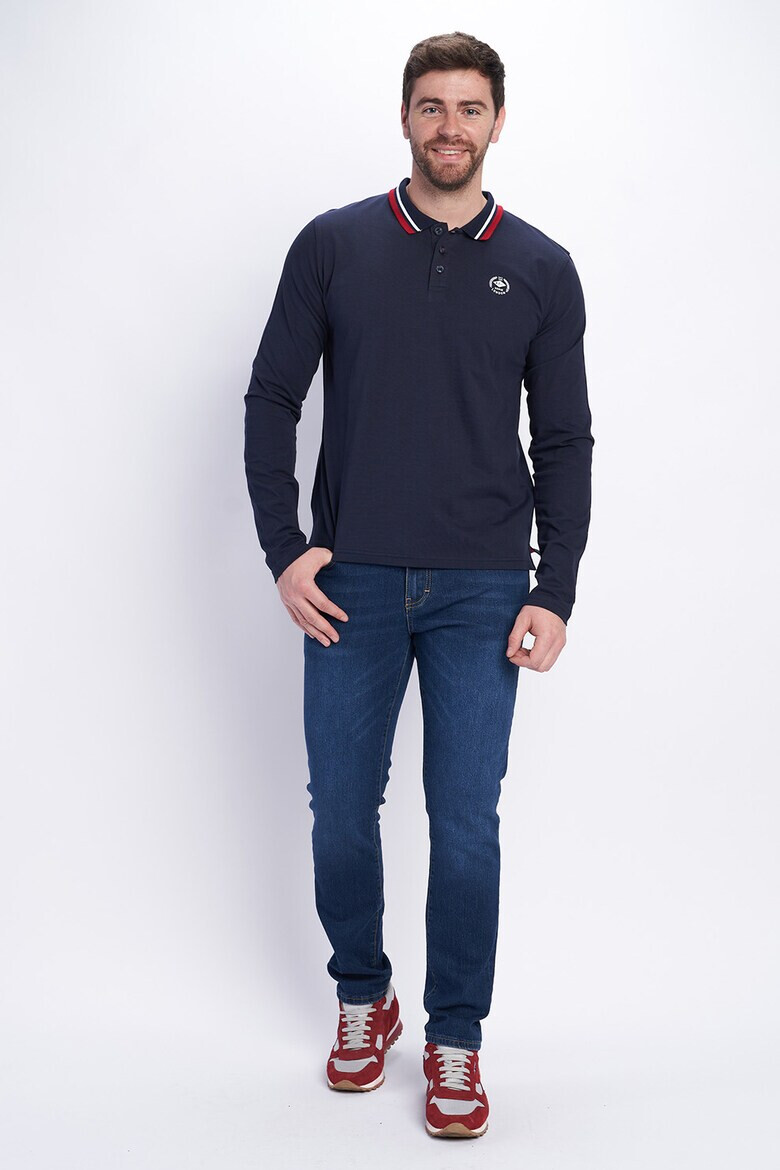 Lee Cooper Bluza polo cu accente in dungi - Pled.ro