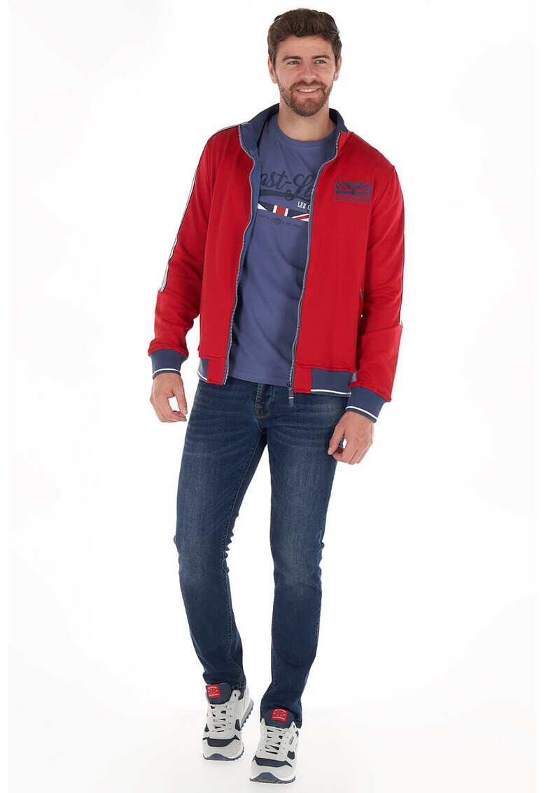 Lee Cooper Bluza sport cu fermoar si logo brodat - Pled.ro