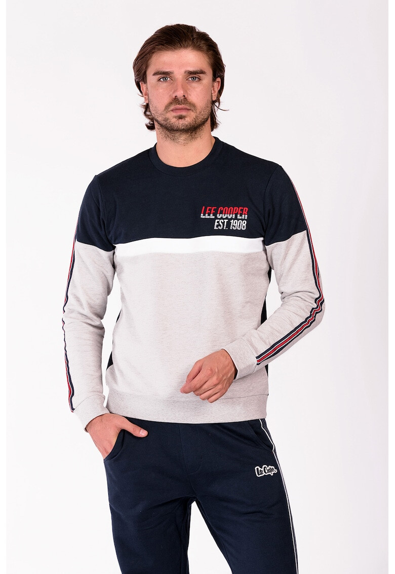 Lee Cooper Bluza sport cu model colorblock si detaliu logo pe piept - Pled.ro