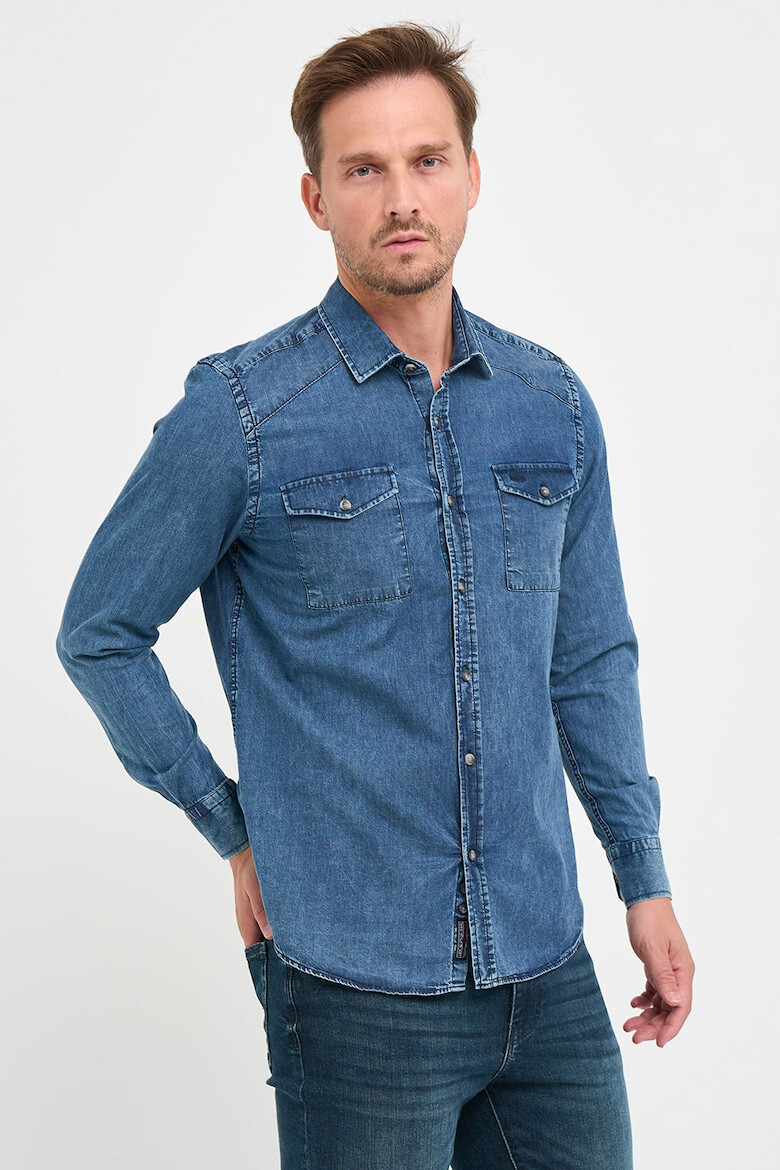 Lee Cooper Camasa de denim cu buzunare pe piept - Pled.ro