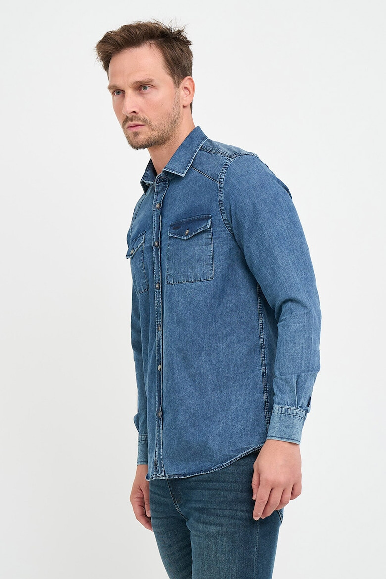 Lee Cooper Camasa de denim cu buzunare pe piept - Pled.ro