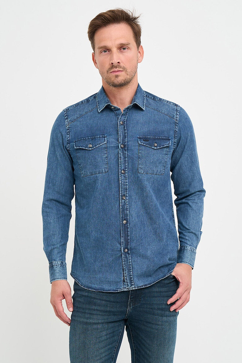 Lee Cooper Camasa de denim cu buzunare pe piept - Pled.ro