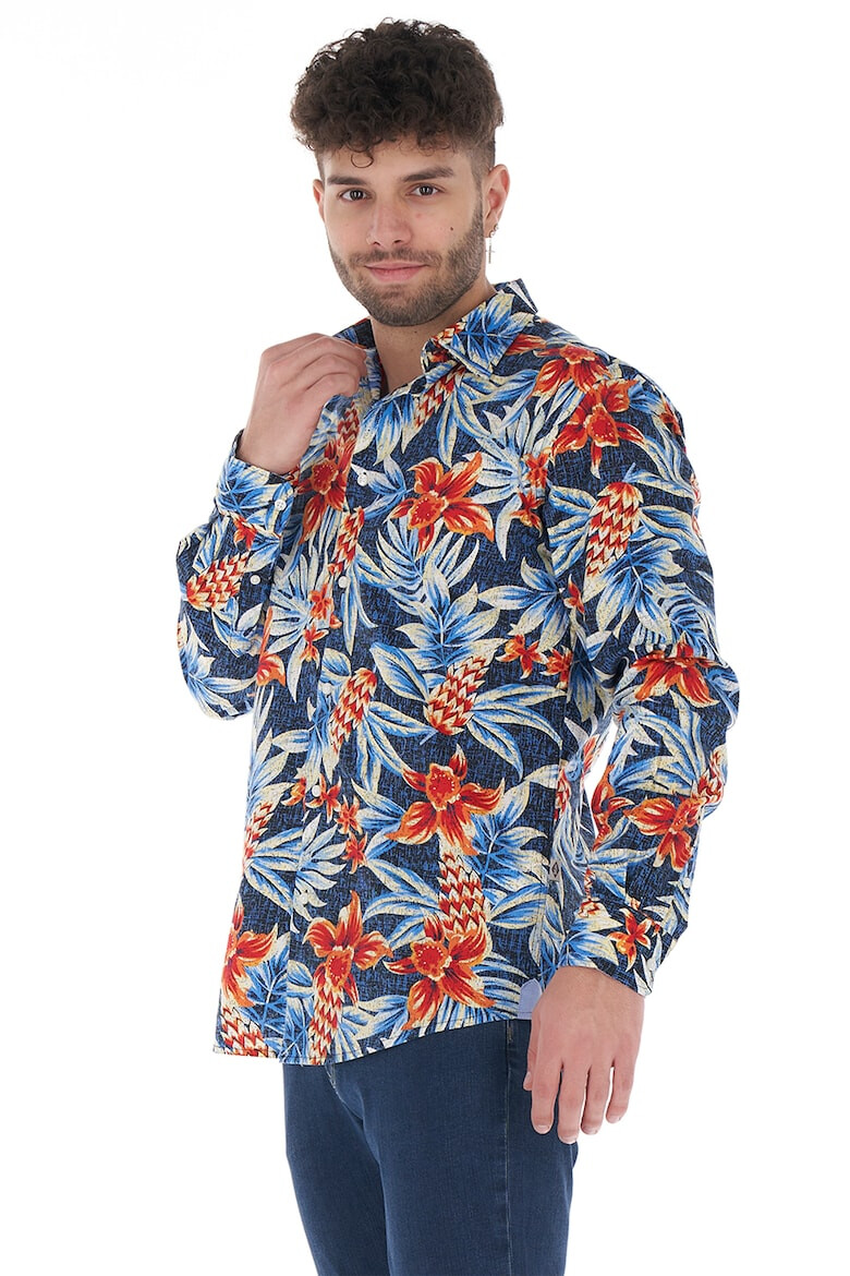 Lee Cooper Camasa din amestec de bumbac cu model tropical - Pled.ro