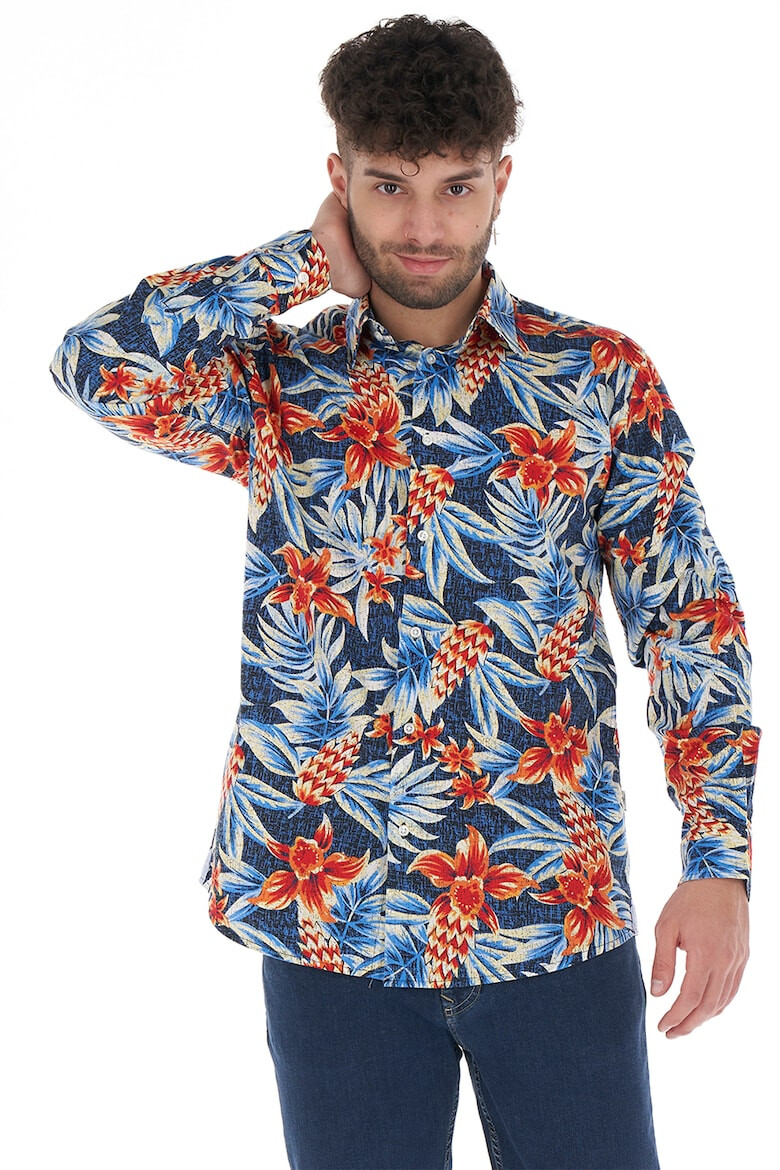 Lee Cooper Camasa din amestec de bumbac cu model tropical - Pled.ro