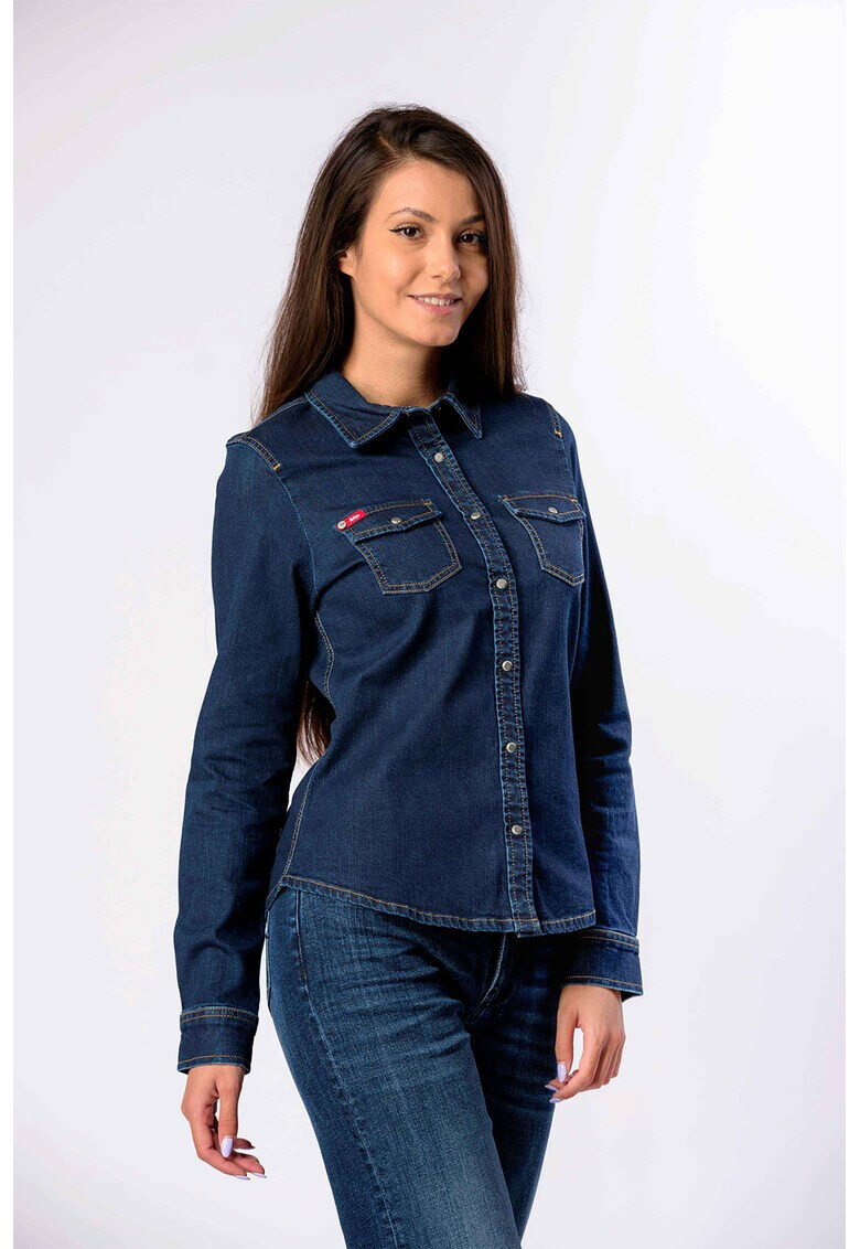 Lee Cooper Camasa din denim cu buzunare pe piept - Pled.ro