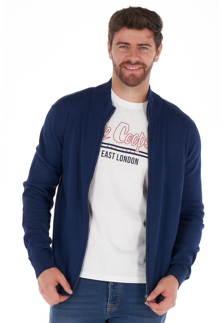 Lee Cooper Cardigan cu fermoar si mansete striate - Pled.ro