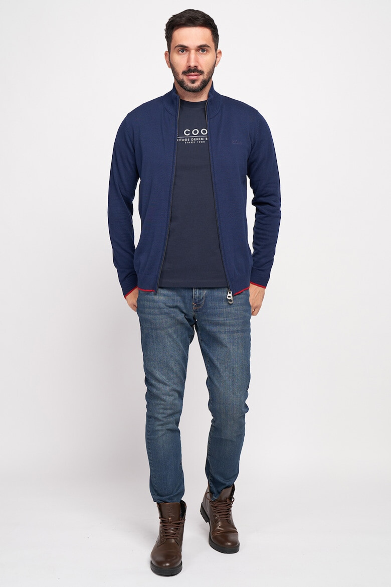 Lee Cooper Cardigan tricotat fin cu fermoar - Pled.ro