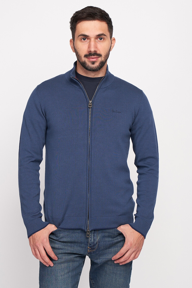 Lee Cooper Cardigan tricotat fin cu fermoar - Pled.ro