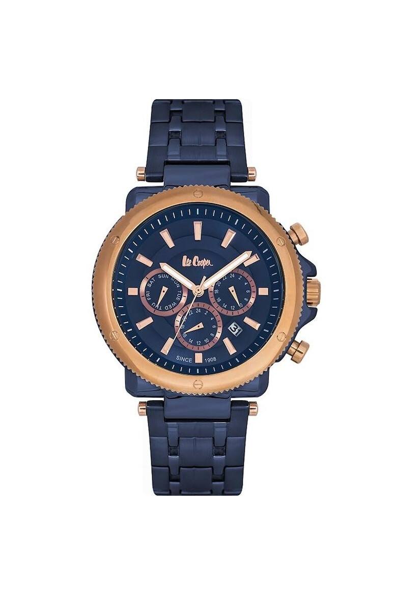 Lee Cooper Ceas barbatesc LC06183.990 Quartz Albastru Rose gold - Pled.ro