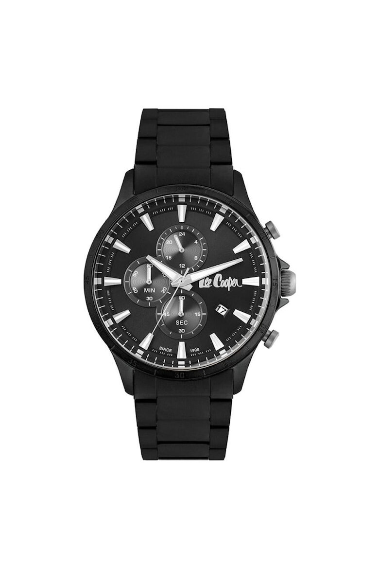 Lee Cooper Ceas barbati Quartz Inox/Cauciuc Negru - Pled.ro