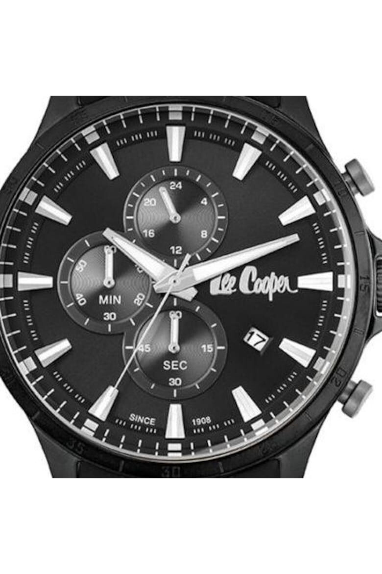 Lee Cooper Ceas barbati Quartz Inox/Cauciuc Negru - Pled.ro