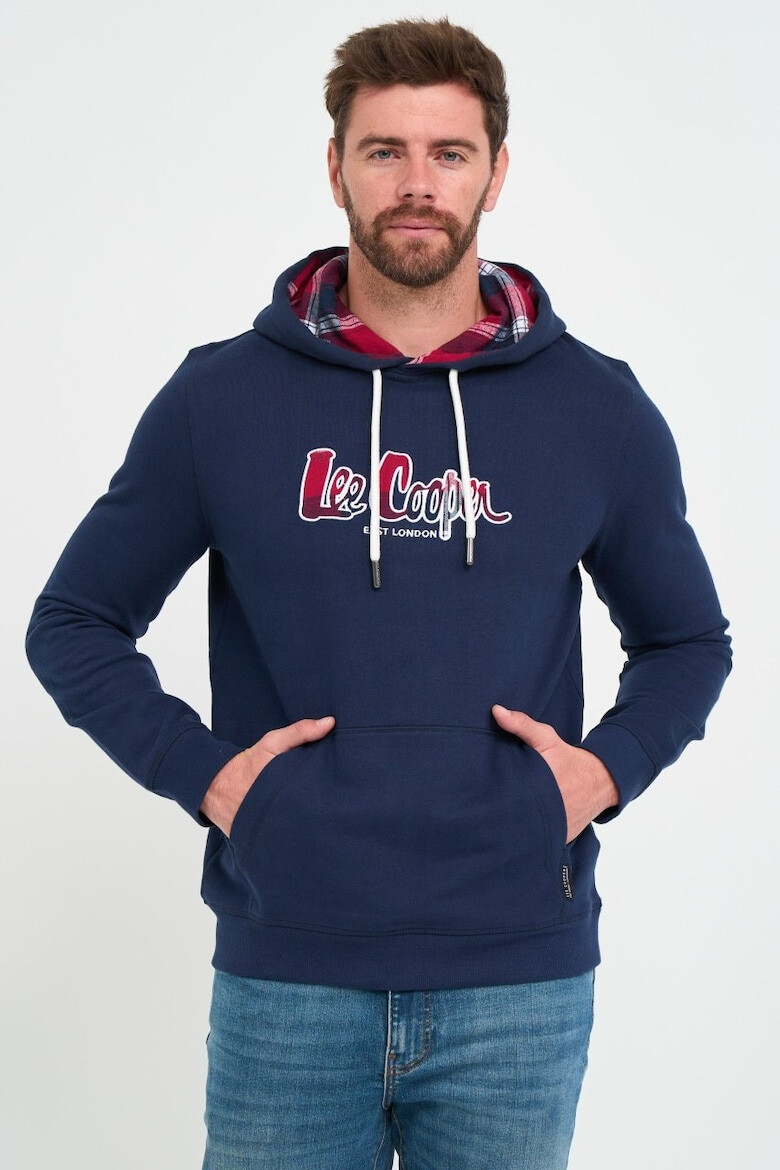 Lee Cooper Hanorac barbat cu gluga si logo aplicat Albastru - Pled.ro