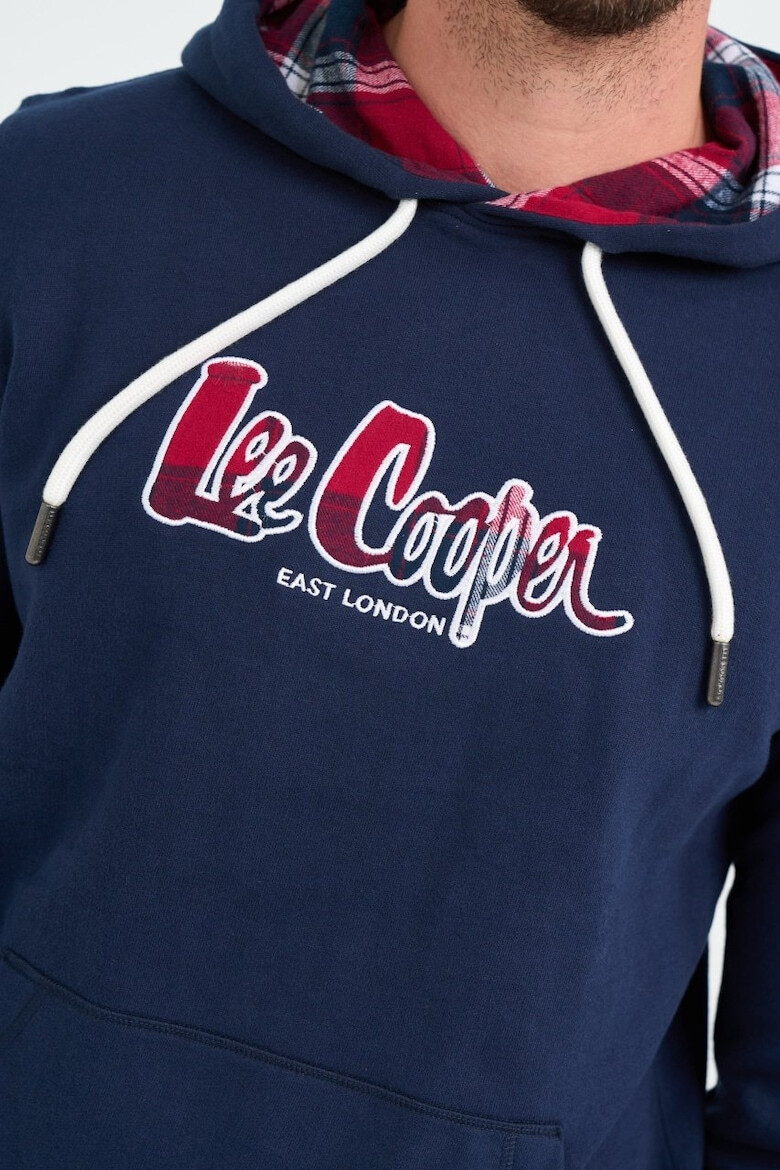 Lee Cooper Hanorac barbat cu gluga si logo aplicat Albastru - Pled.ro