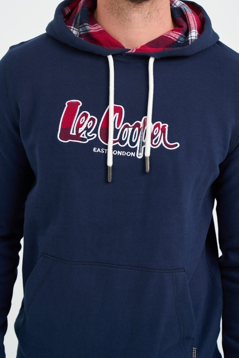 Lee Cooper Hanorac barbat cu gluga si logo aplicat Albastru - Pled.ro