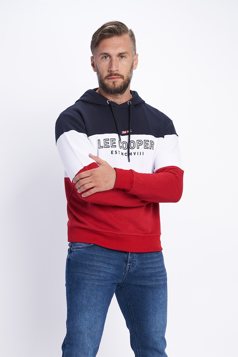 Lee Cooper Hanorac cu model colorblock si imprimeu logo - Pled.ro