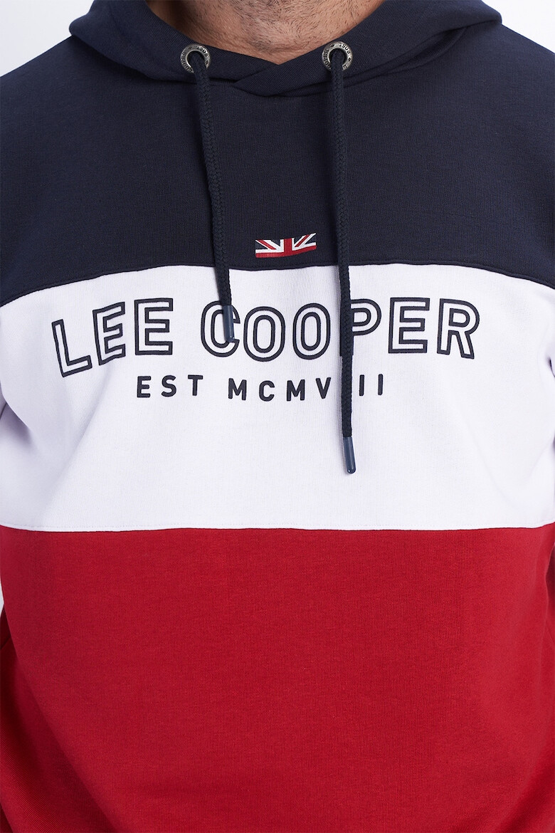 Lee Cooper Hanorac cu model colorblock si imprimeu logo - Pled.ro