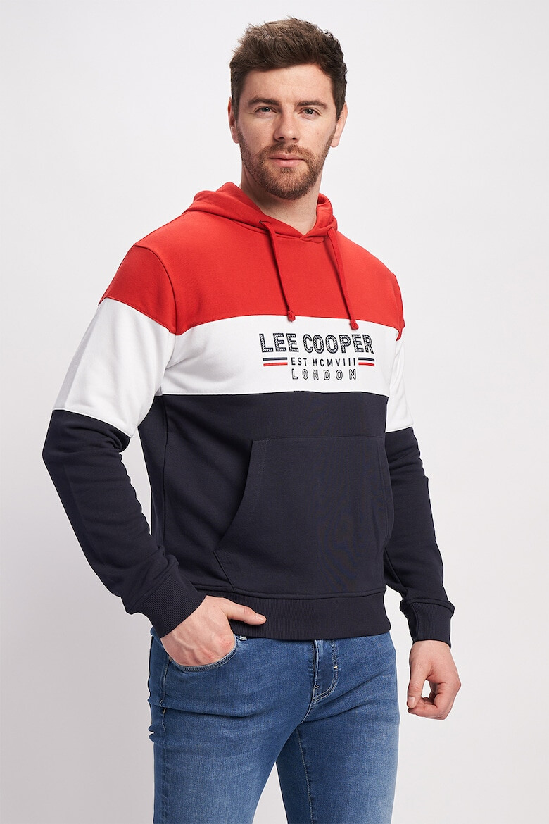 Lee Cooper Hanorac cu model colorblock si imprimeu logo - Pled.ro