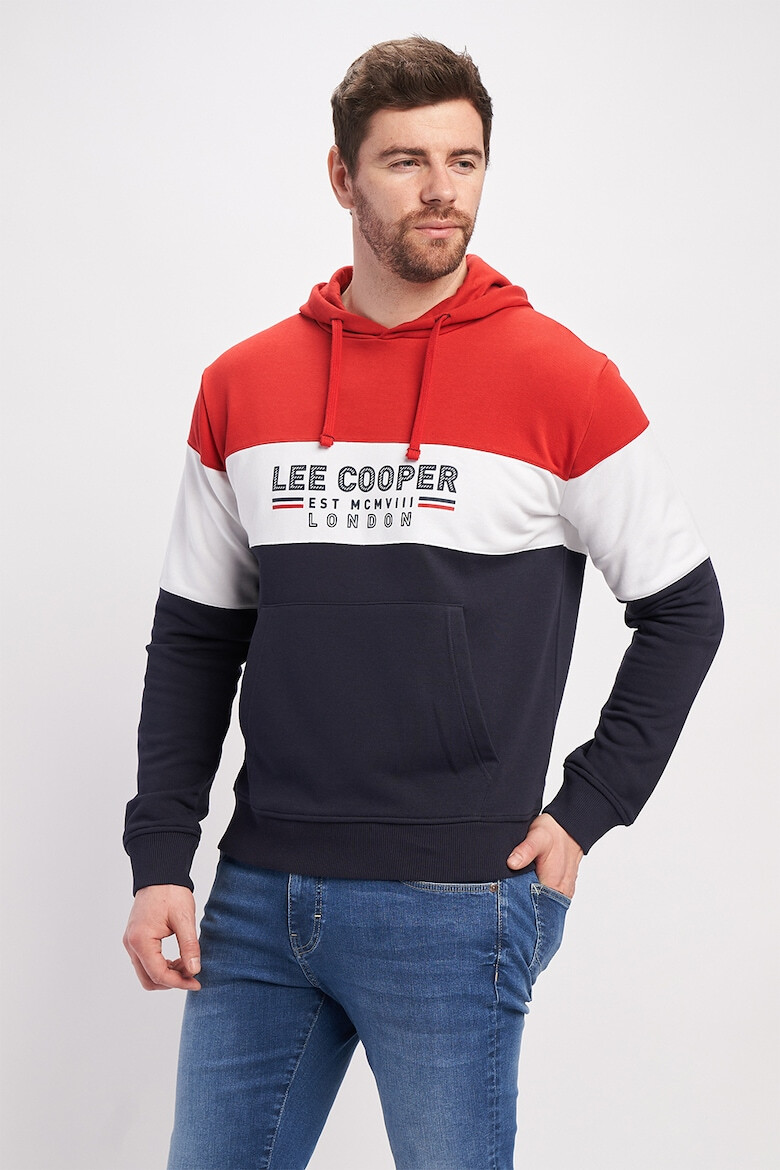 Lee Cooper Hanorac cu model colorblock si imprimeu logo - Pled.ro