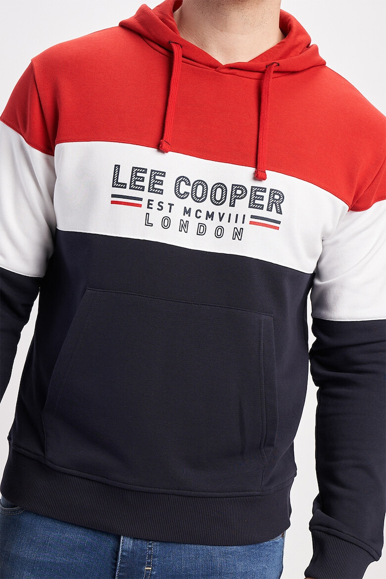 Lee Cooper Hanorac cu model colorblock si imprimeu logo - Pled.ro