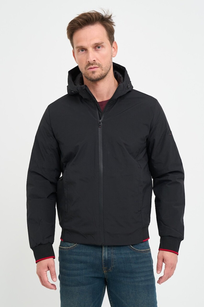 Lee Cooper Jacheta barbat uniforma cu logo aplicat Negru - Pled.ro