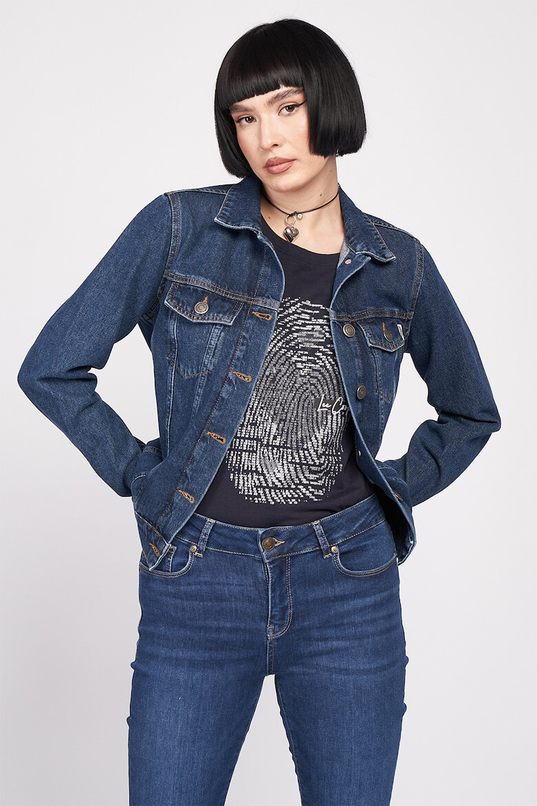 Lee Cooper Jacheta de denim cu buzunare pe piept - Pled.ro