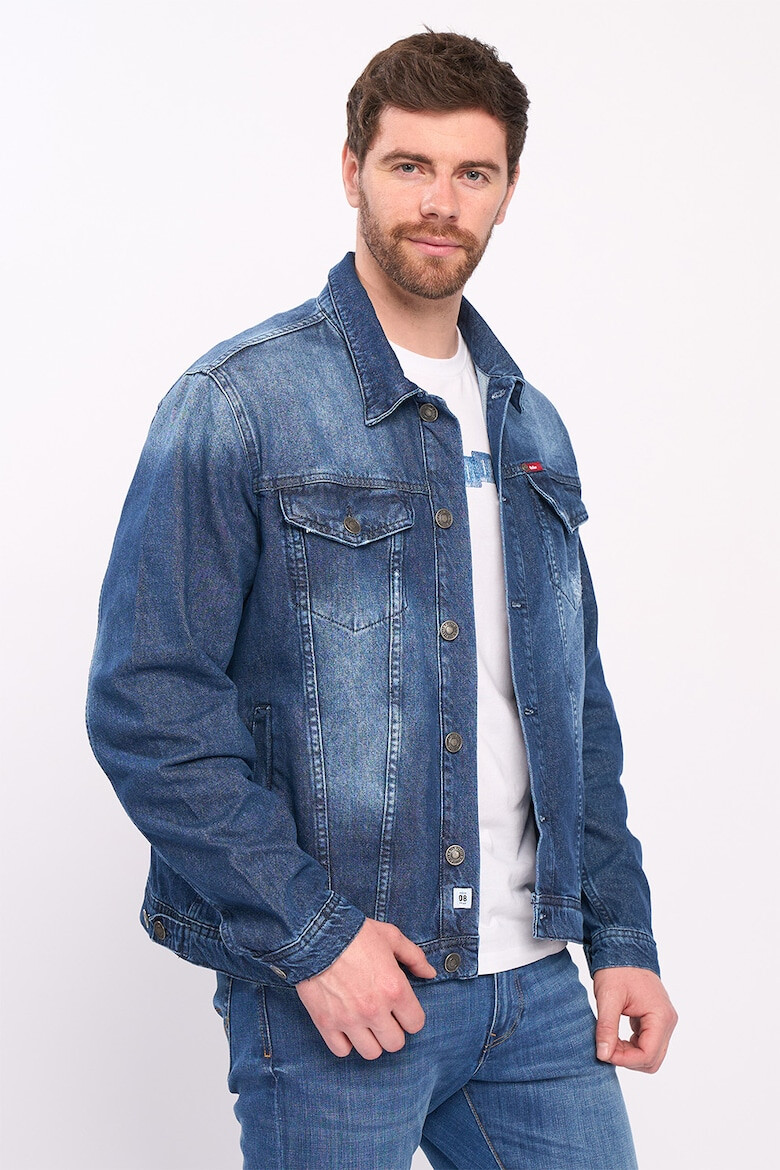 Lee Cooper Jacheta de denim cu doua buzunare cu clapa - Pled.ro