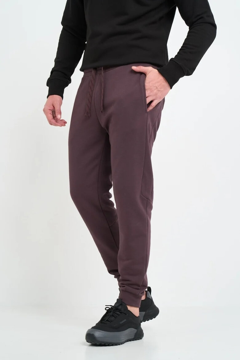 Lee Cooper Pantaloni de trening cu logo si snur - Pled.ro