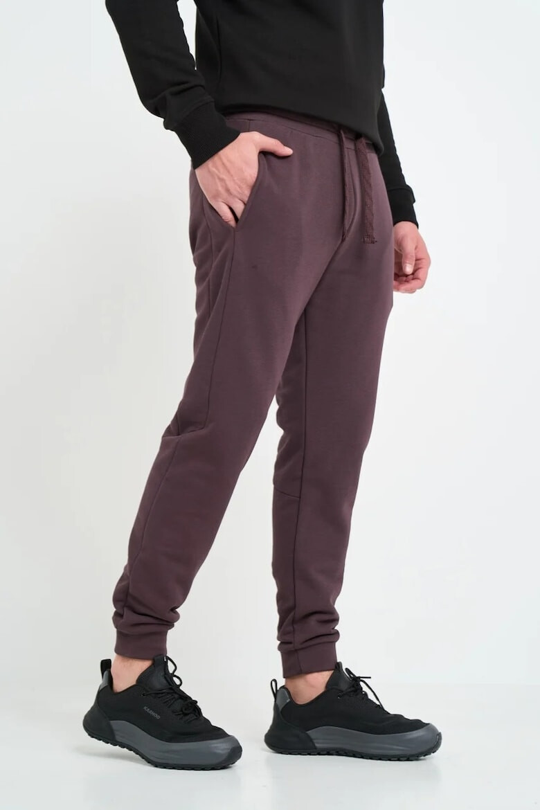 Lee Cooper Pantaloni de trening cu logo si snur - Pled.ro