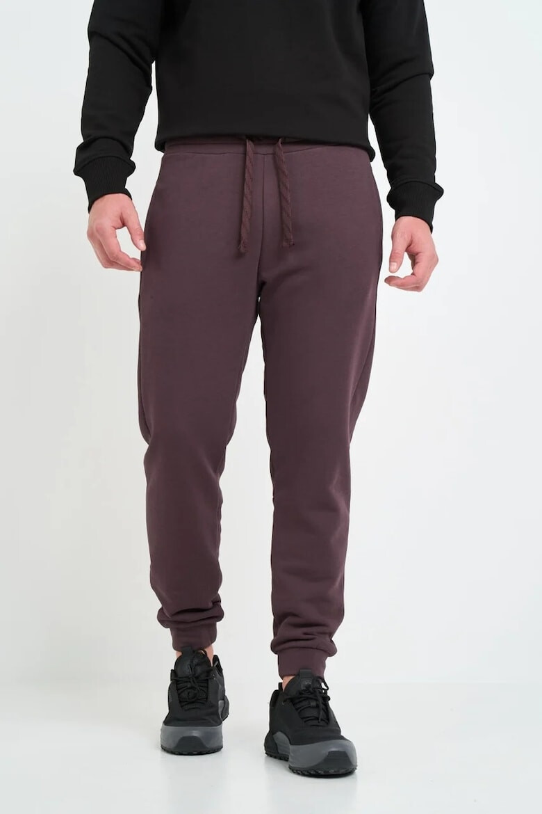 Lee Cooper Pantaloni de trening cu logo si snur - Pled.ro