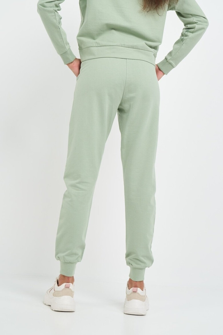 Lee Cooper Pantaloni sport dama cu buzunare si logo aplicat Verde - Pled.ro