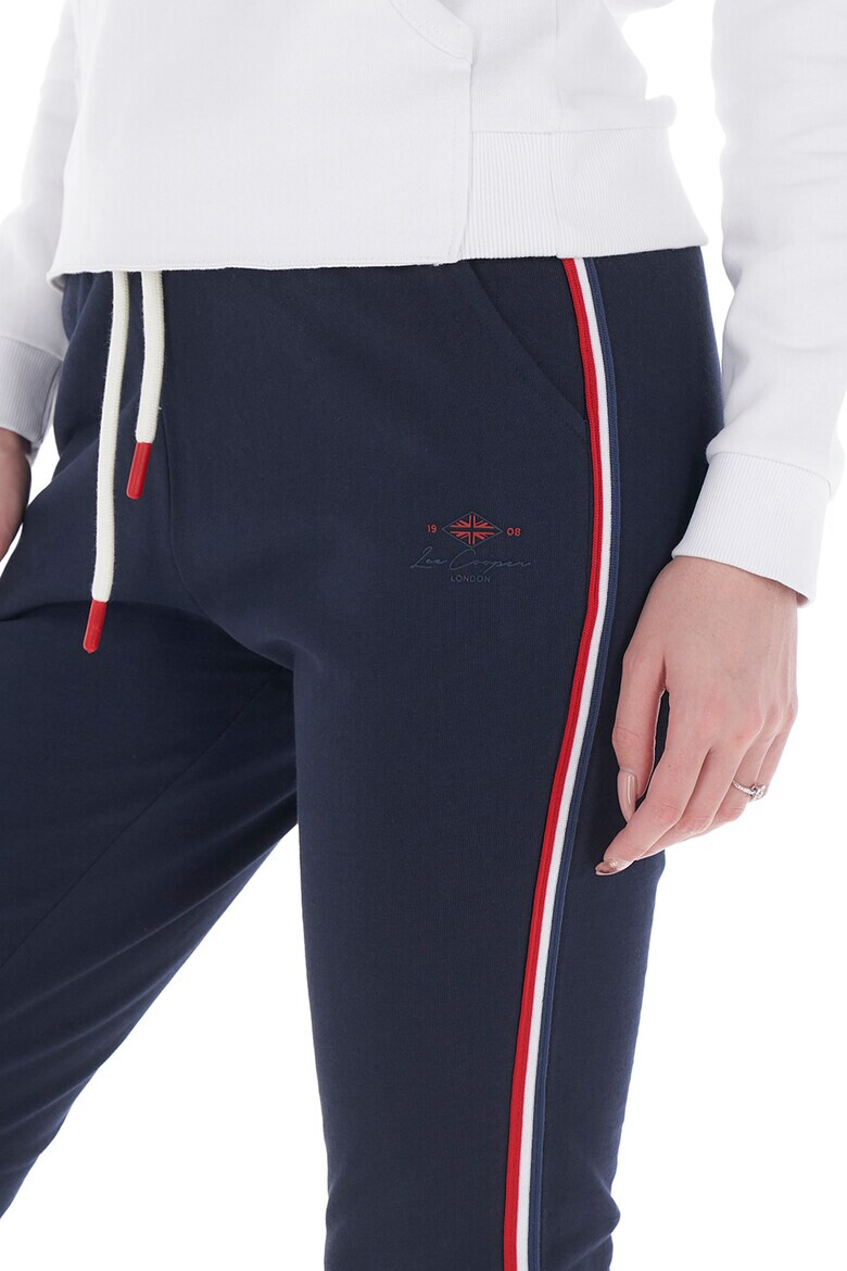 Lee Cooper Pantaloni sport din bumbac cu detalii contrastante - Pled.ro