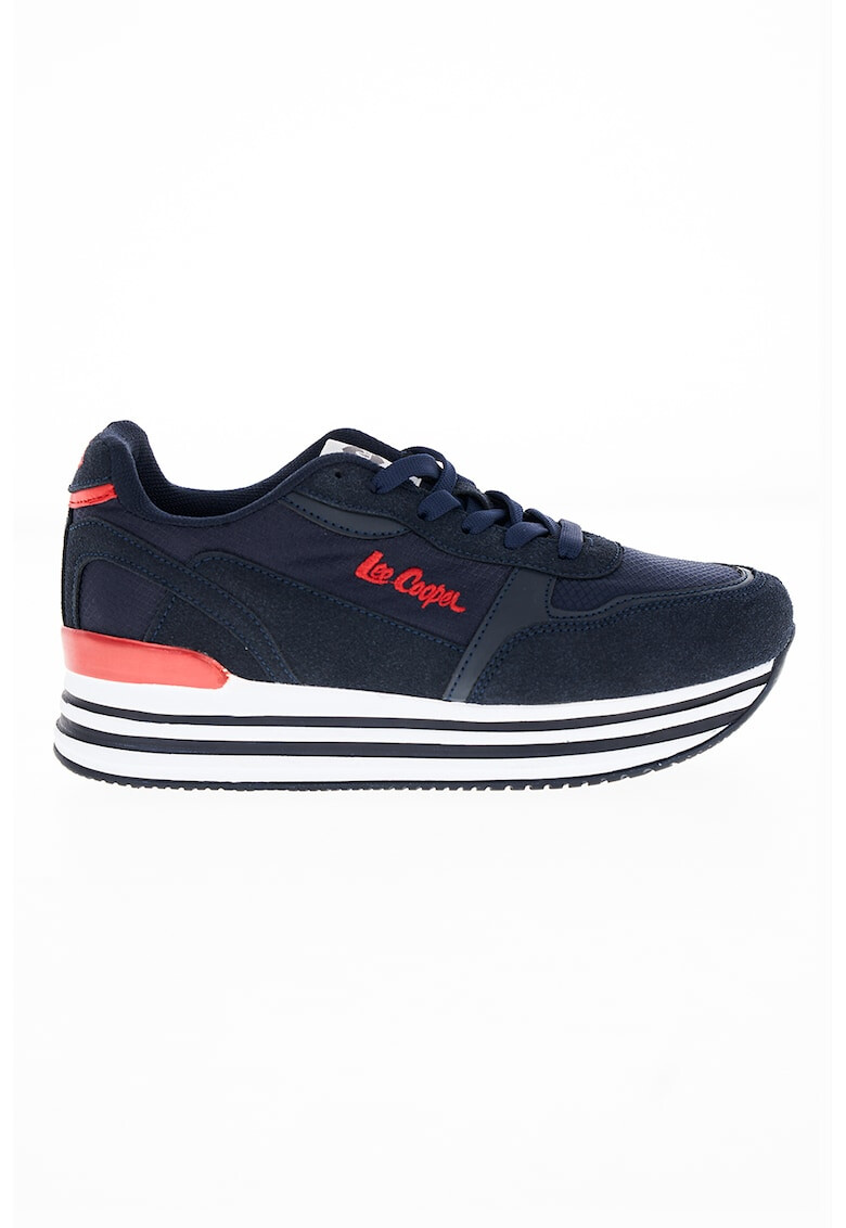 Lee Cooper Pantofi sport flatform cu insertii de plasa - Pled.ro