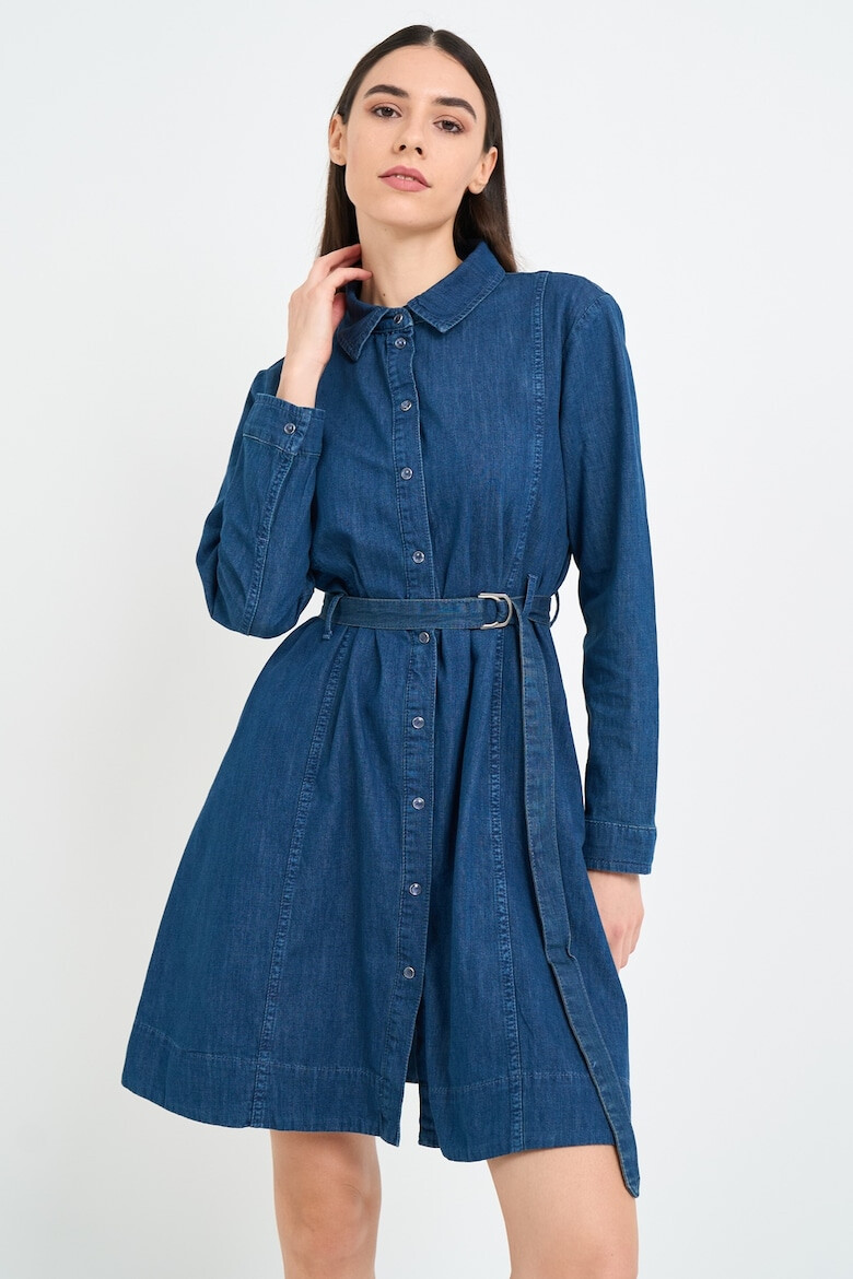 Lee Cooper Rochie-camasa evazata din denim cu o curea - Pled.ro