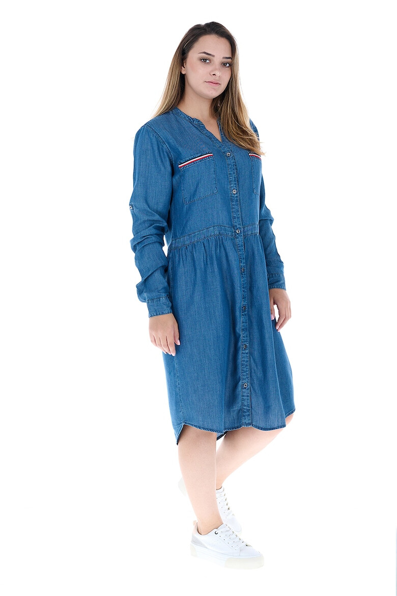 Lee Cooper Rochie de denim cu buzunare pe piept - Pled.ro