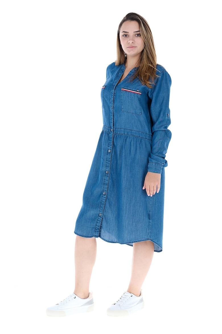 Lee Cooper Rochie de denim cu buzunare pe piept - Pled.ro