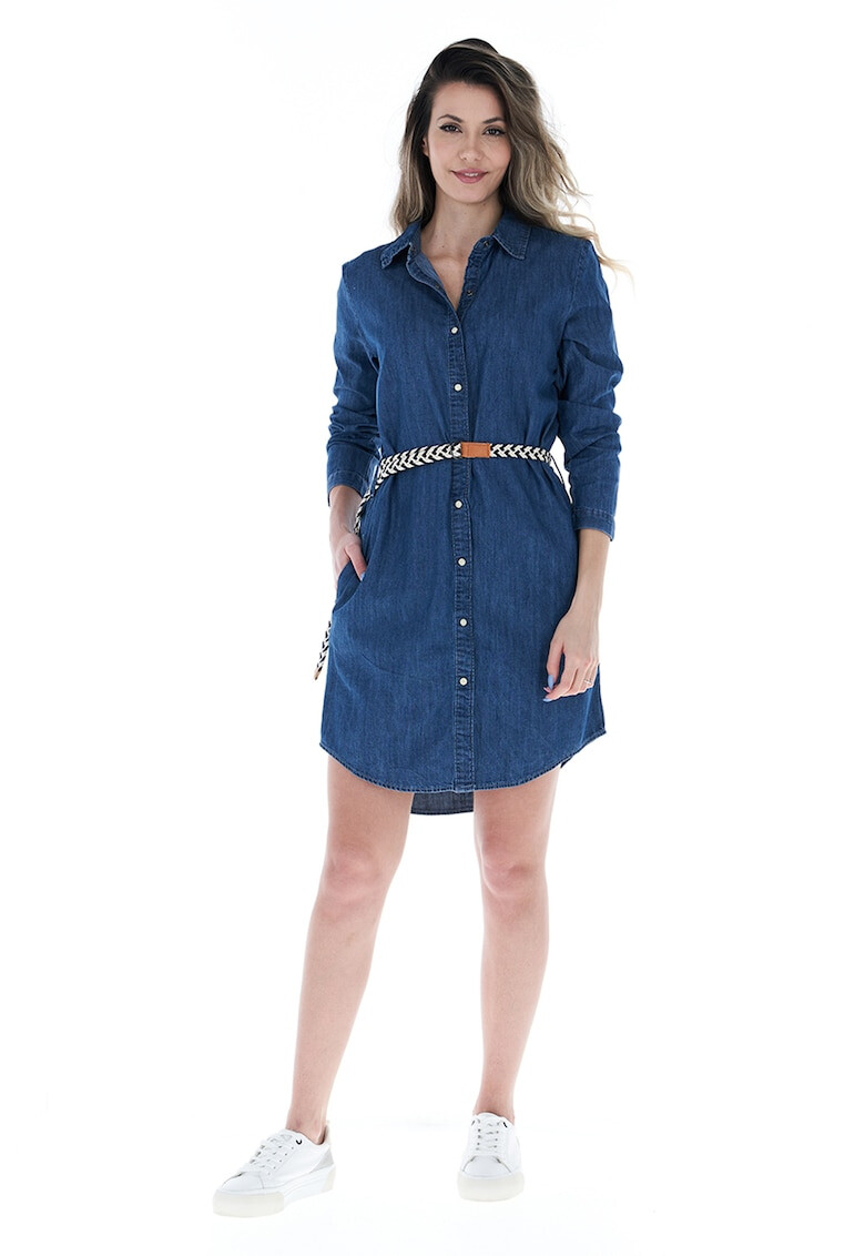 Lee Cooper Rochie de denim cu snur in talie - Pled.ro