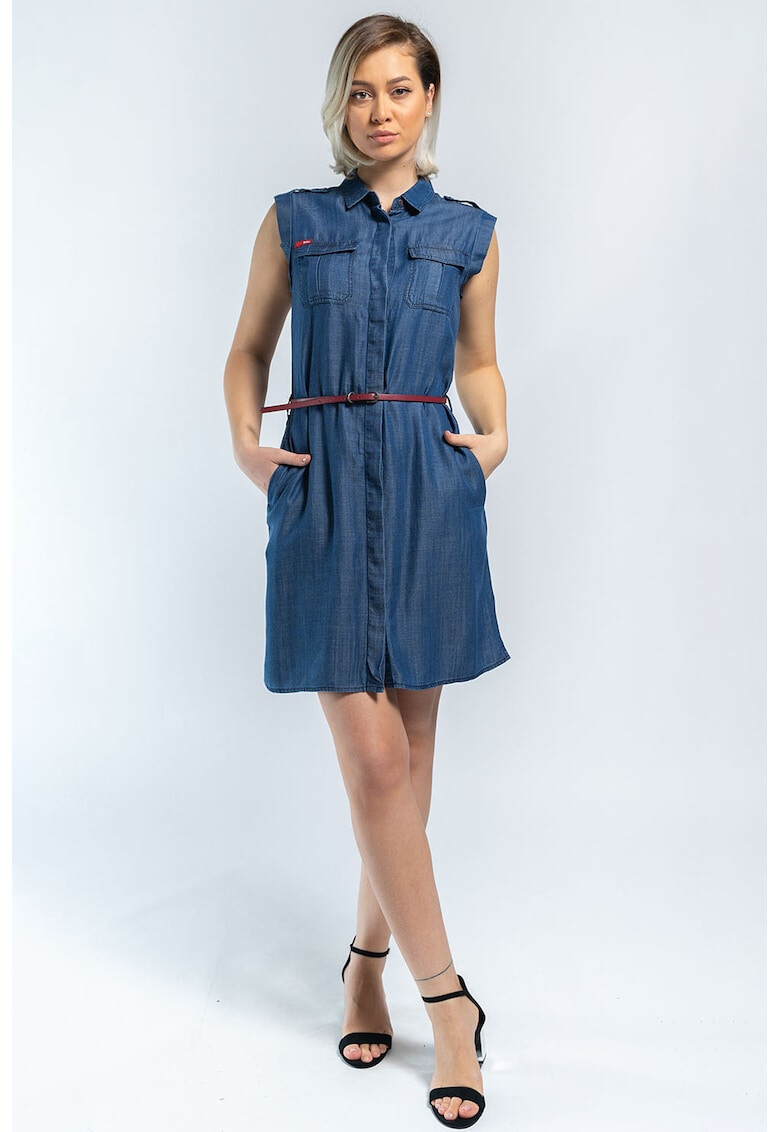 Lee Cooper Rochie mini tip camasa din chambray - Pled.ro