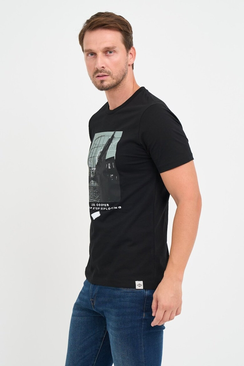 Lee Cooper Tricou barbat cu imprimeu grafic Negru - Pled.ro