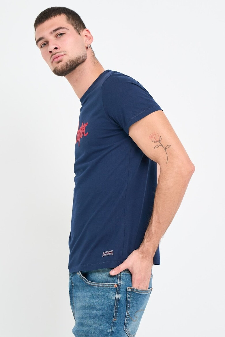 Lee Cooper Tricou barbat cu logo aplicat Albastru - Pled.ro