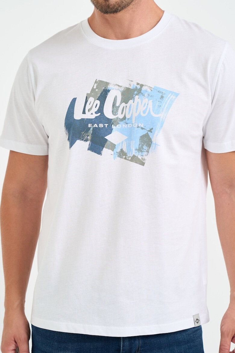 Lee Cooper Tricou barbat cu logo si imprimeu grafic Alb - Pled.ro