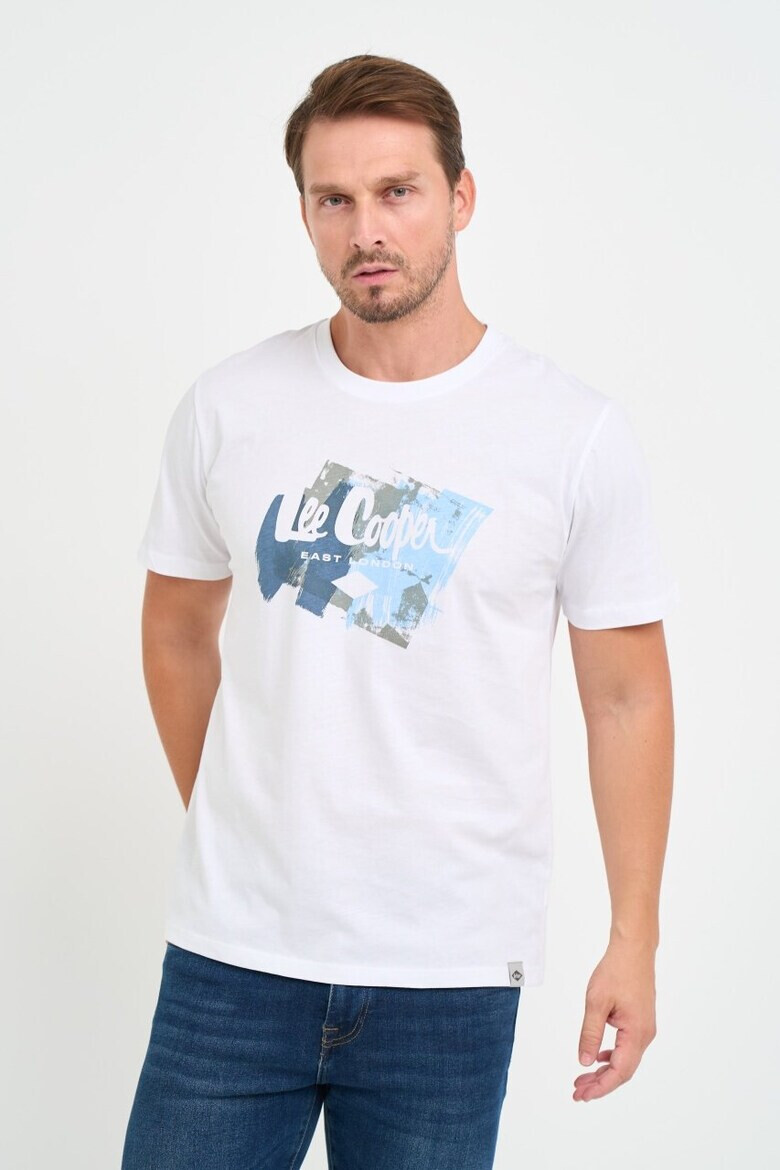 Lee Cooper Tricou barbat cu logo si imprimeu grafic Alb - Pled.ro