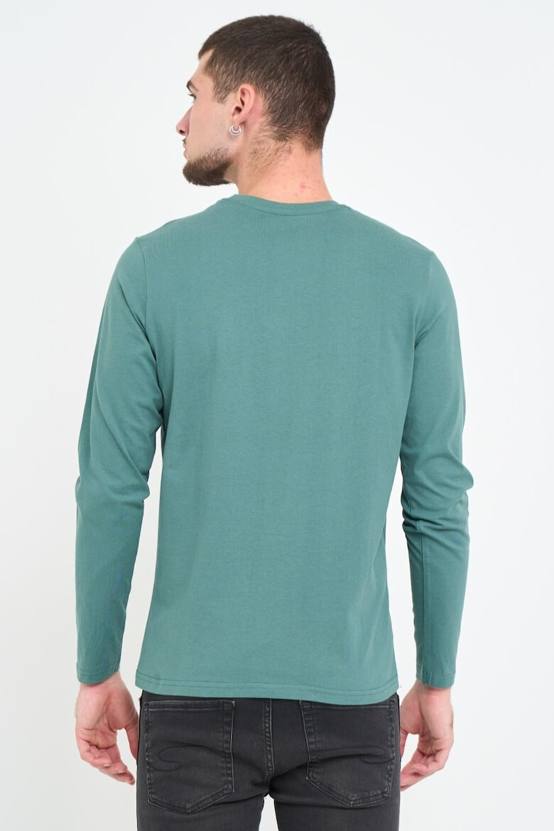 Lee Cooper Tricou barbat cu maneca lunga cu imprimeu logo Verde - Pled.ro