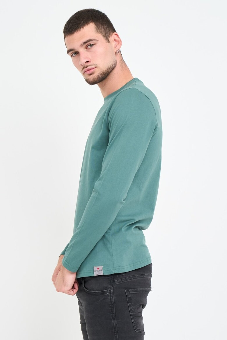 Lee Cooper Tricou barbat cu maneca lunga cu imprimeu logo Verde - Pled.ro