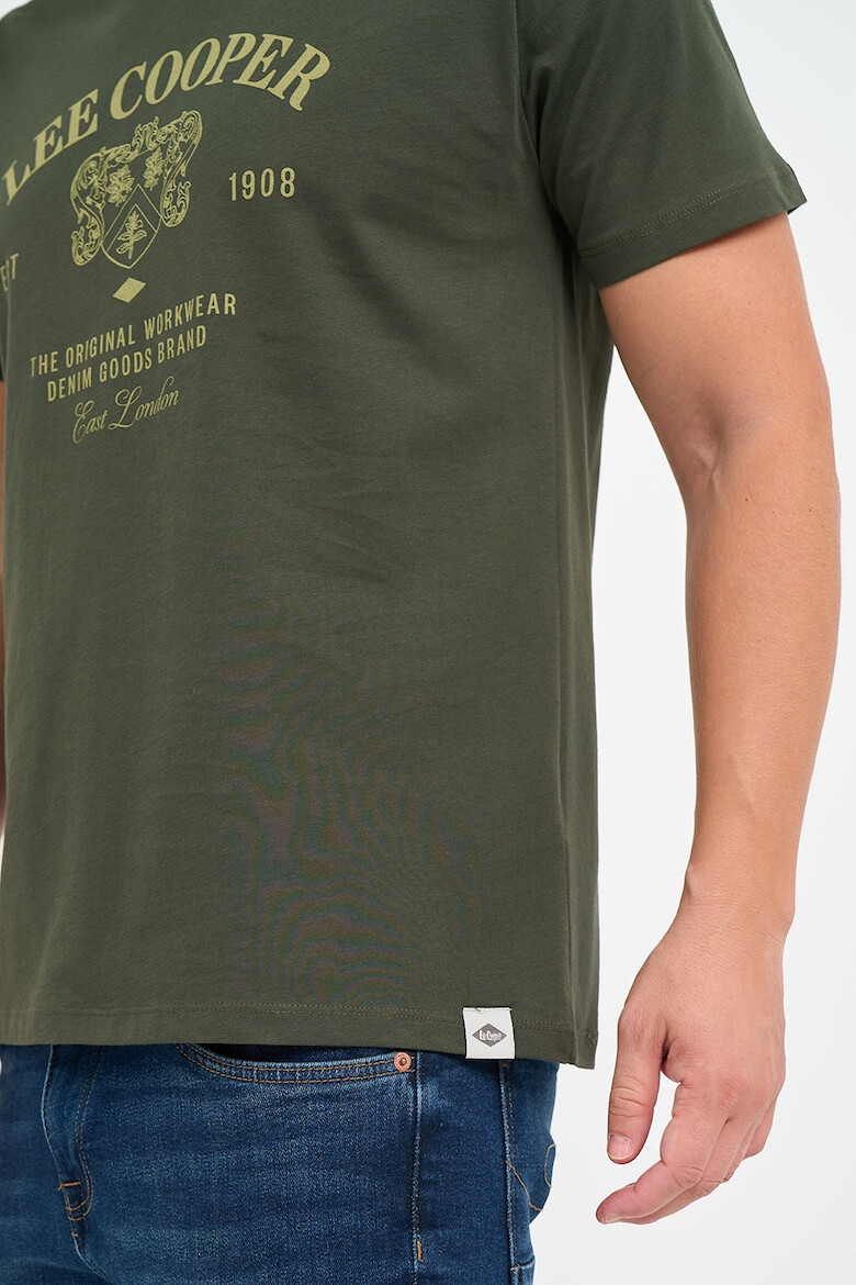 Lee Cooper Tricou barbat cu maneca scurta si imprimeu logo grafic Gri - Pled.ro