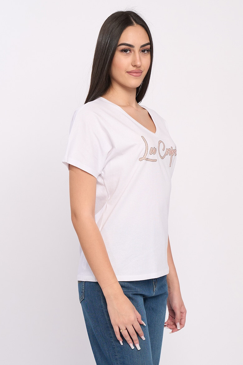 Lee Cooper Tricou cu decolteu in V si logo - Pled.ro