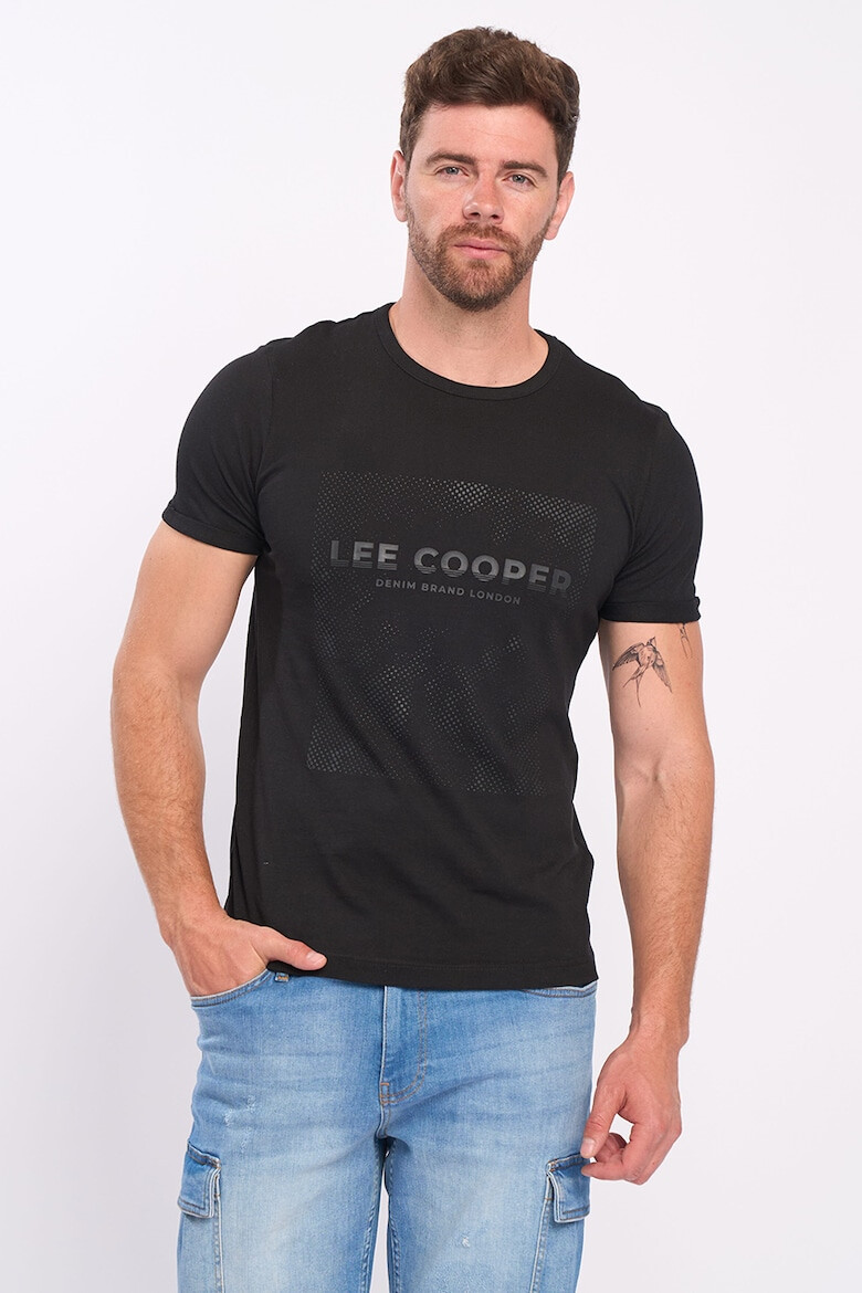 Lee Cooper Tricou cu decolteu la baza gatului si imprimeu - Pled.ro