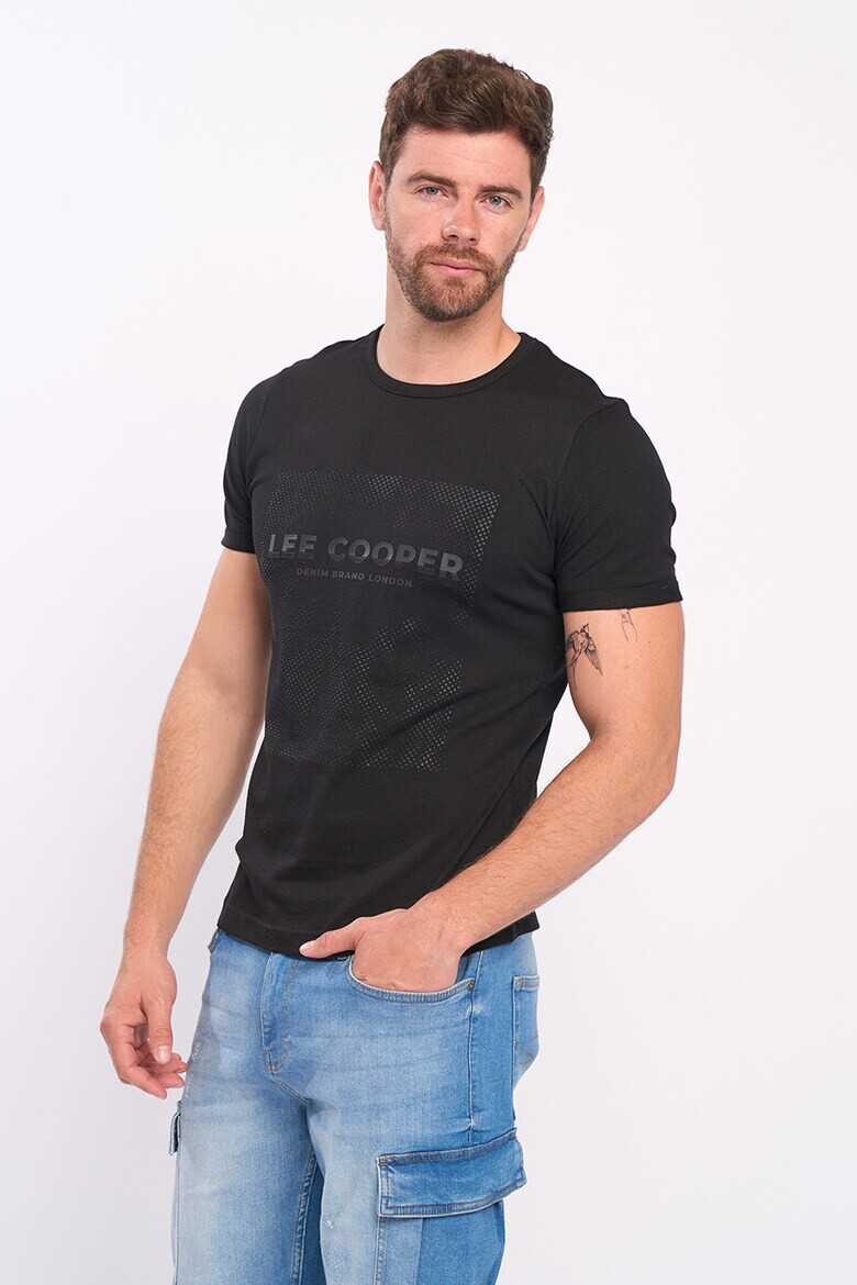 Lee Cooper Tricou cu decolteu la baza gatului si imprimeu - Pled.ro