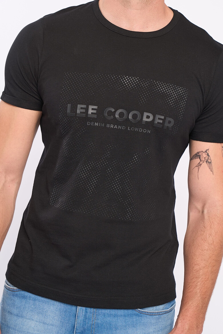 Lee Cooper Tricou cu decolteu la baza gatului si imprimeu - Pled.ro