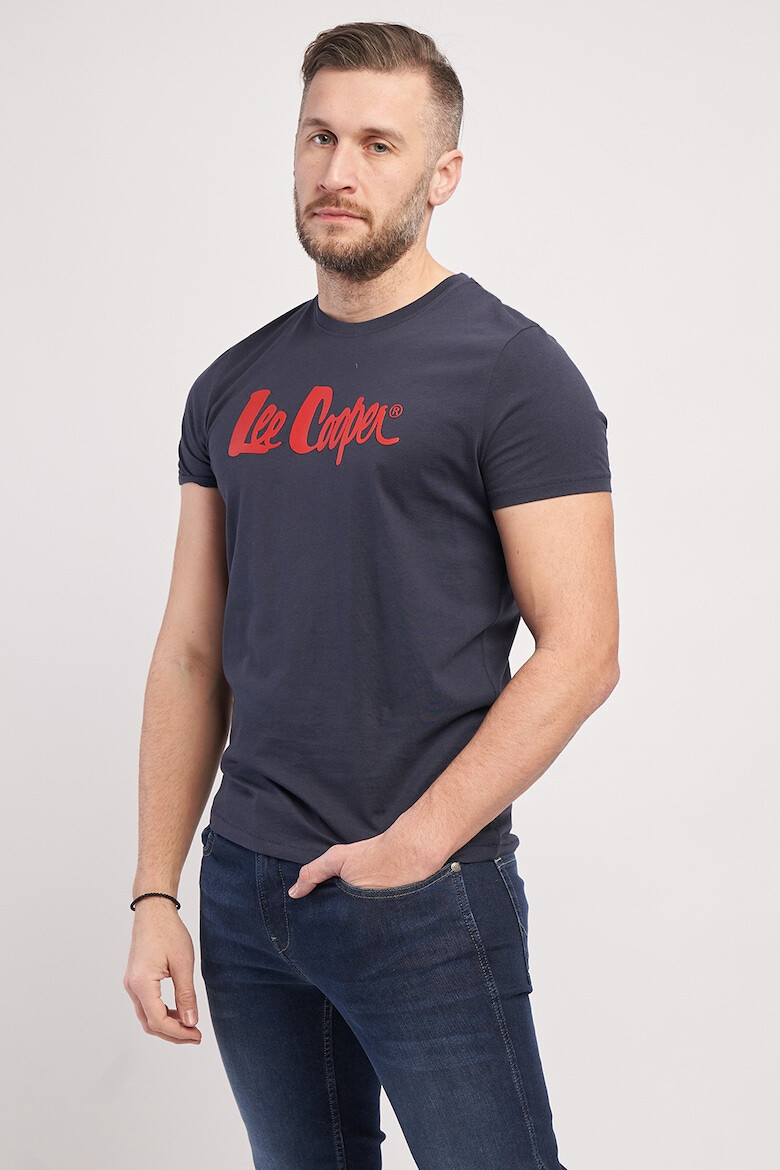 Lee Cooper Tricou cu decolteu la baza gatului si imprimeu logo - Pled.ro